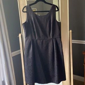 Lands’ End Sleeveless Textured Black Dress